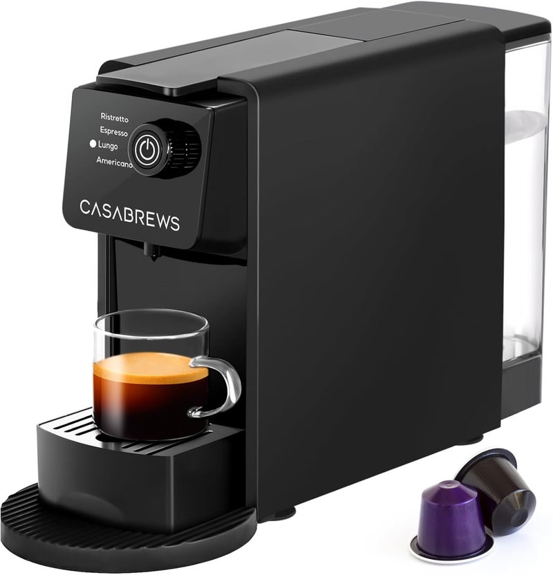 CASABREWS CM7036E Espresso Machine for Nespresso Original Pods, 20 Bar Compact Capsule Coffee Machine with 21 oz Removable Water Tank and 4 Brewing Modes, Mini Espresso Maker for Home or Office, Black - Image 1